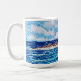 Taza De Café Faro en Azul