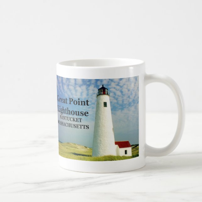 Taza De Café Faro Great Point, Nantucket MAMÁ Mug (Derecha)