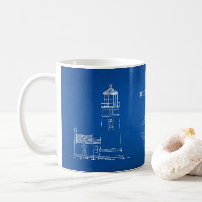 Taza De Café Faro Heceta Head - Oregon - AD (Con donut)