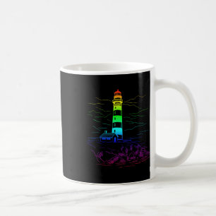 Taza De Café Faro Lgbt Homoual Embarcación Costera Arcoiris Vel