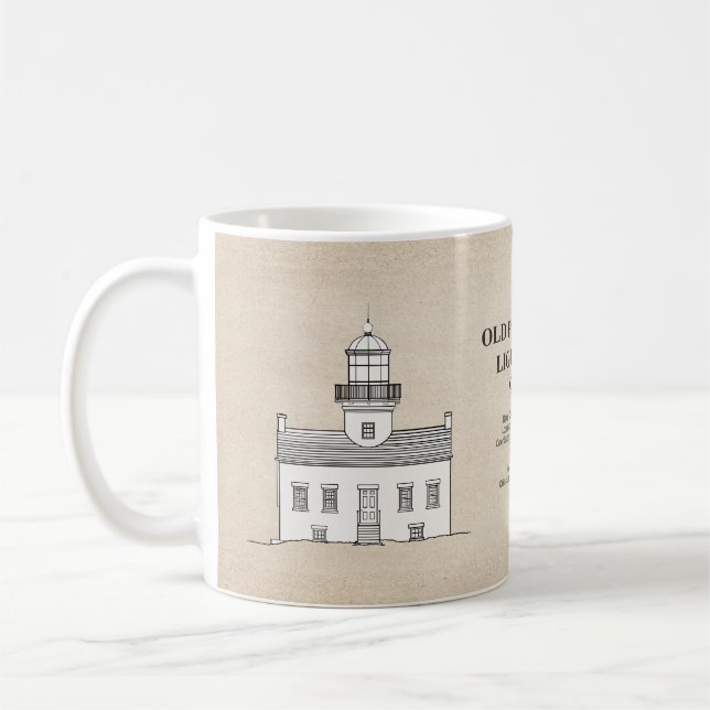 Taza De Café Faro Old Point Loma - California - SBD (Izquierda)