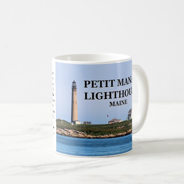 Taza De Café Faro Petit Manan, Maine Mug (Anverso derecho)