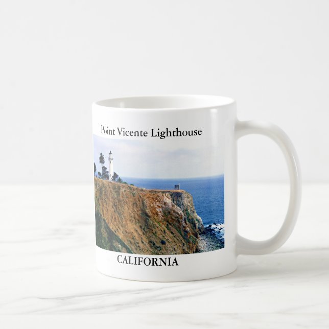 Taza De Café Faro Point Vicente, California Mug (Derecha)