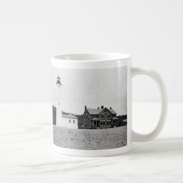 Taza De Café Faro quebradizo del punto (Derecha)