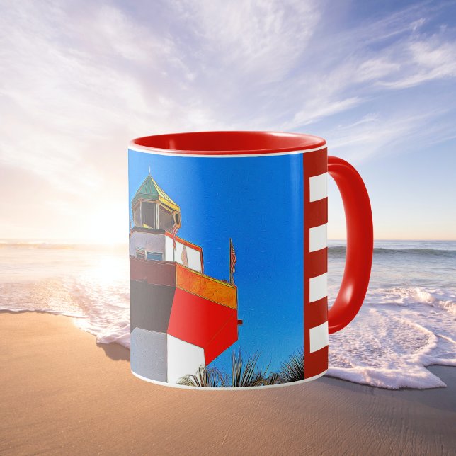 Taza De Café Faro Red Striton Head Harbour Town (Subido por el creador)