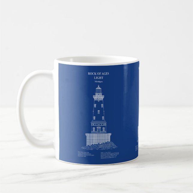 Taza De Café Faro Rock of Ages - Michigan - AD (Izquierda)