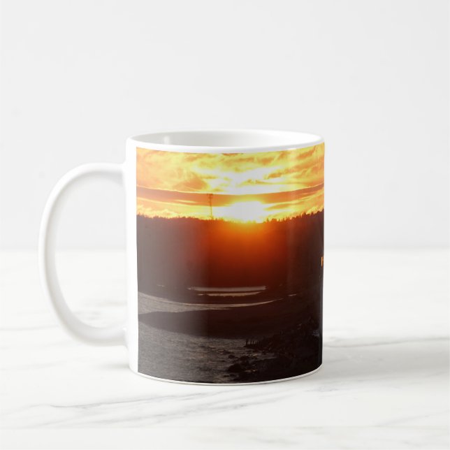 Taza De Café Faro, Sunrise, puerto de Halifax, foto (Izquierda)