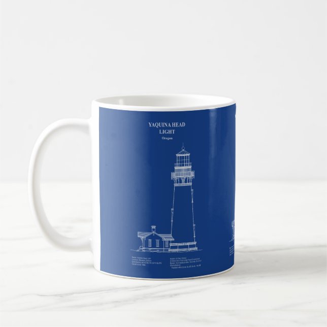 Taza De Café Faro Yaquina Head - Oregon - AD (Izquierda)