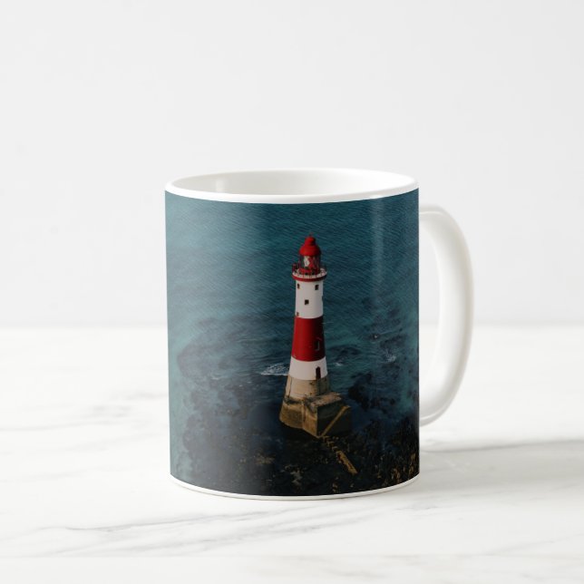 Taza De Café Faros | Faro de Beach Head en Inglaterra (Anverso derecho)