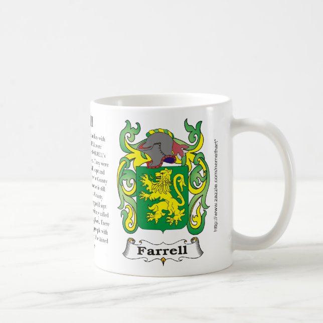 Taza De Café Farrell, el origen, significado y el escudo (Derecha)