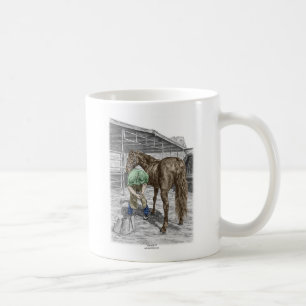 Taza De Café Farrier Blacksmith Trimming Horse Hoof