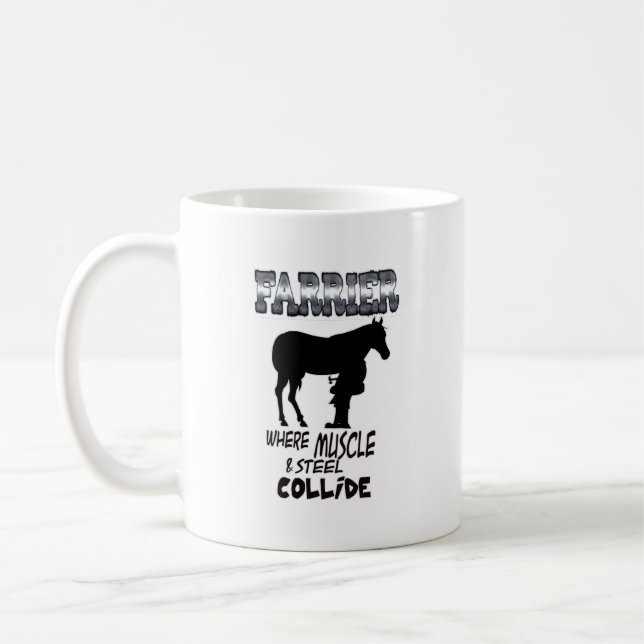Taza De Café Farrier donde colisionan los músculos y el acero (Izquierda)