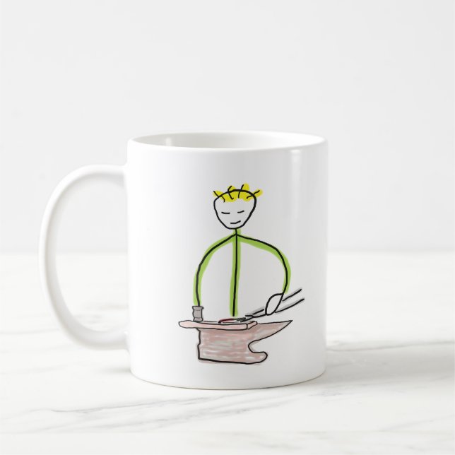 Taza De Café Farrier Stickman (Izquierda)