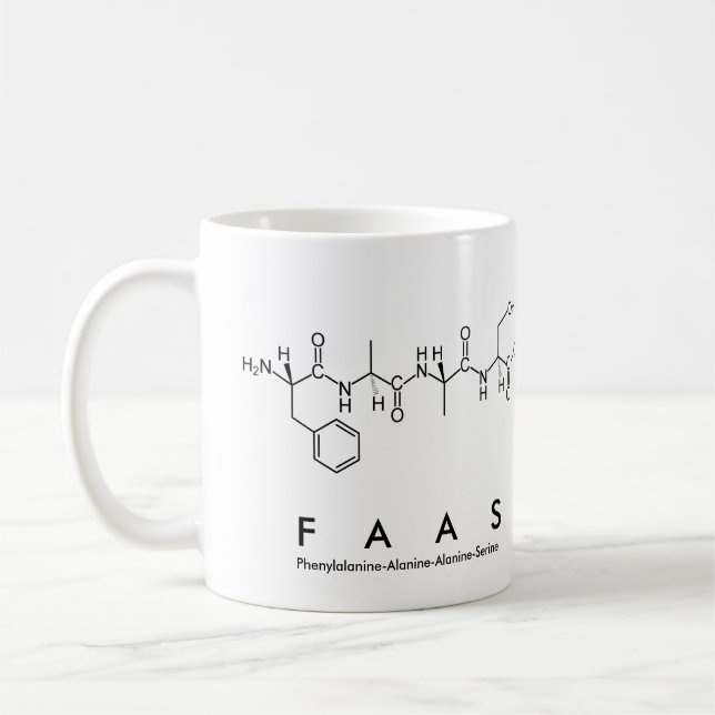 Taza De Café Fas peptide nombre mug (Izquierda)