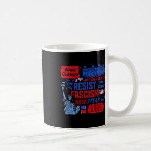 Taza De Café Fascismo Resista Estatua Activista Liberal De Libe
