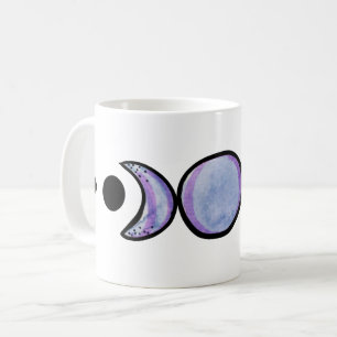 Taza De Café Fases Lunares arte MoonChild púrpura