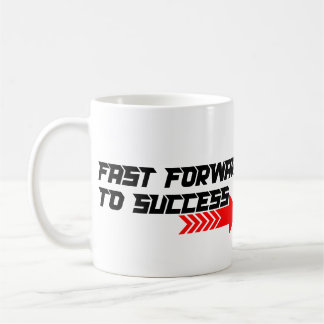Taza De Café Fast Forward – Bold Red Motivation Quote Design