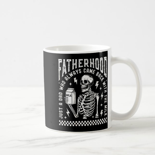 Taza De Café Fatherhood Just A Dad Who Came Back With The Milk  (Derecha)