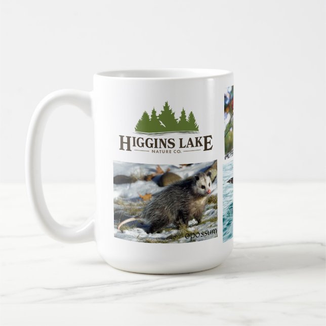 Taza De Café Fauna del lago Higgins, Michigan (Izquierda)