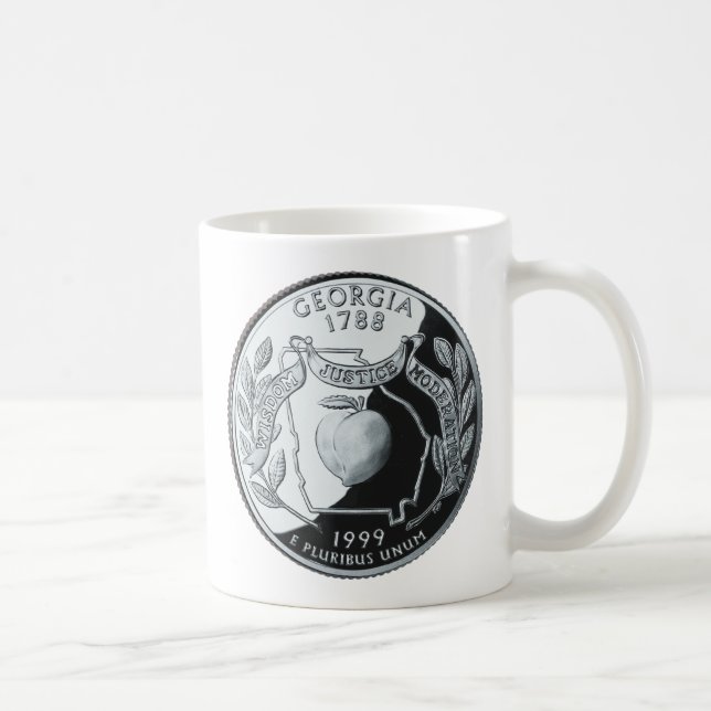 Taza De Café Faux Georgia State Quarter (Derecha)