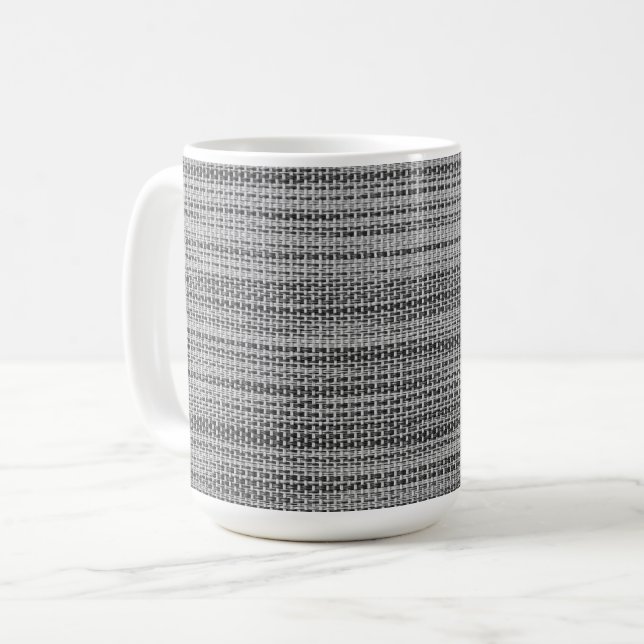 Taza De Café Faux Gray Fabric Mug (Anverso izquierdo)