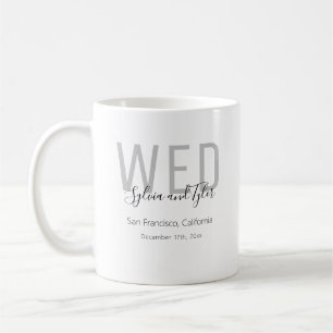 Taza De Café Favor de la boda minimalista