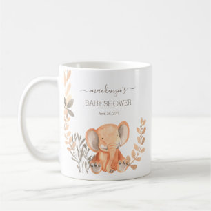 Taza De Café Favor de la fiesta del Elefante de Agua Boho Safar
