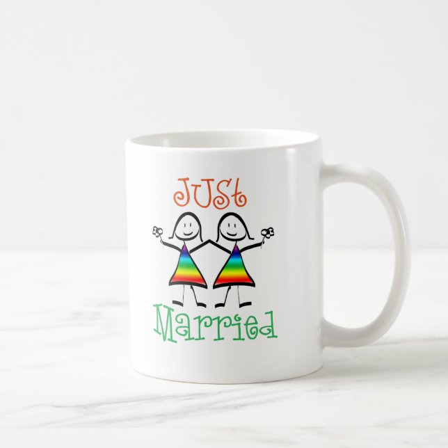 Taza De Café Favores de la boda lesbiana (Derecha)