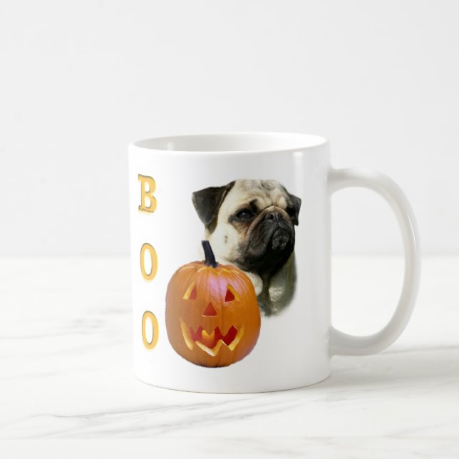 Taza De Café Fawn Coated Pug Boo (Derecha)