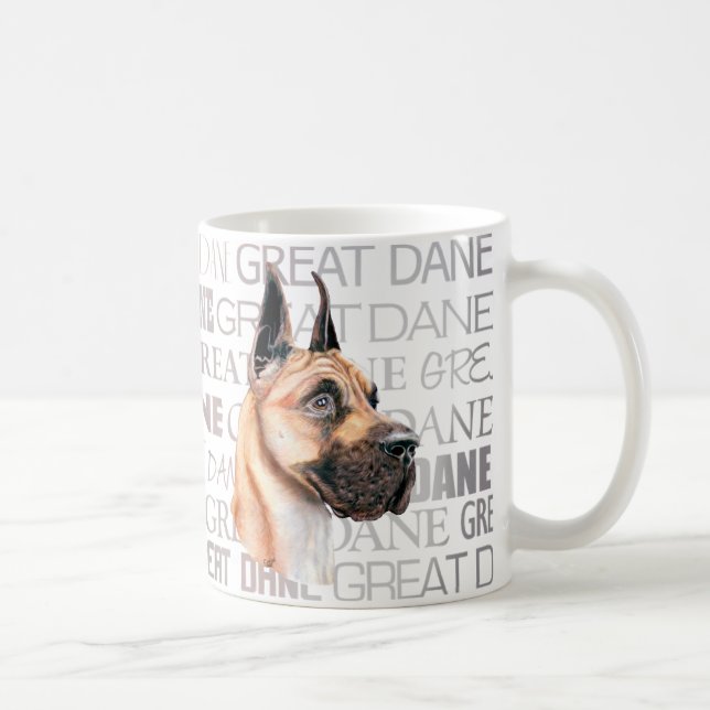 Taza De Café Fawn Great Dane Show Colours (Derecha)