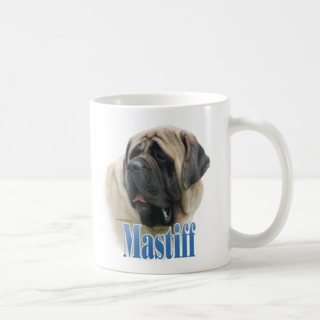 Taza De Café Fawn Mastiff Name (Derecha)