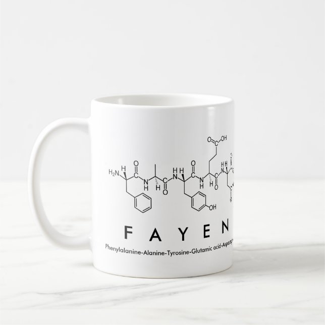 Taza De Café Fayen peptide nombre mug (Izquierda)