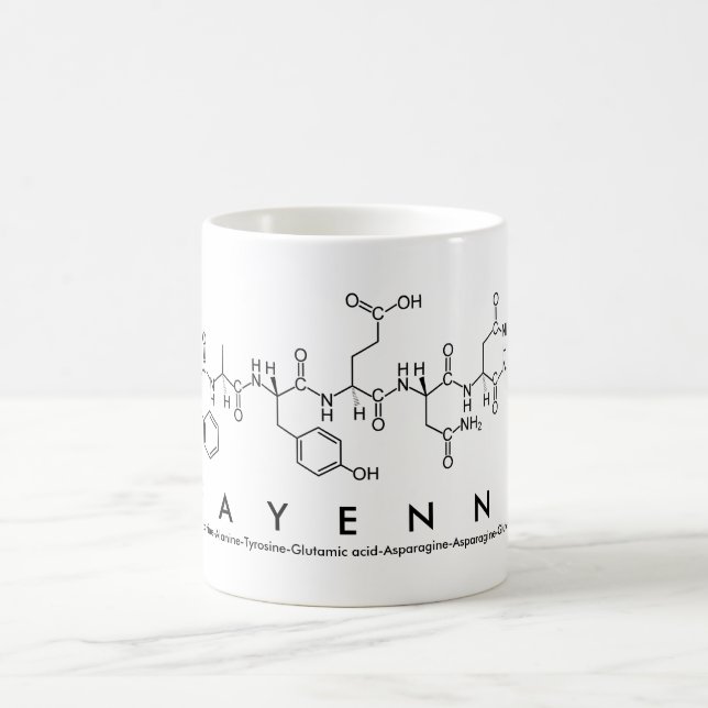 Taza De Café Fayenne peptide nombre mug (Centro)