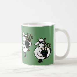 Taza De Café FB ovejas impresionantes que tocan las gaitas