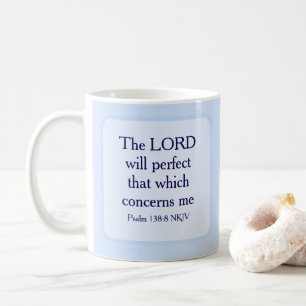 Taza De Café Fe cristiana azul claro Biblia contra escritura