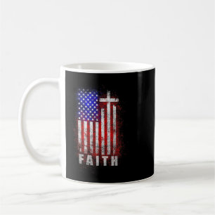 Taza De Café Fe Cristiana Patriótica Amor Jesús Bandera America