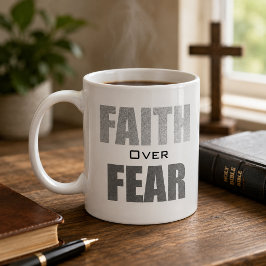 Taza De Café Fe Cristiana Sobre el Miedo
