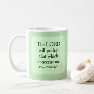 Taza De Café Fe cristiana verde claro Biblia contra escritura