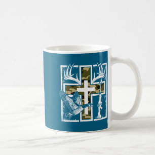 Taza De Café Fe Cruz Camuflaje Pesca Caza Pato Ciervo Christi