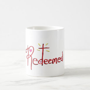 Taza De Café Fe Cruzada Cristiana Redimida Corazones