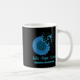 Taza De Café Fe del girasol esperanza amor Diabetes Sensibiliza