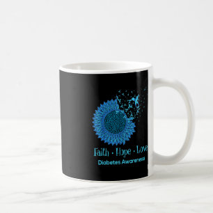 Taza De Café Fe del girasol esperanza amor Diabetes Sensibiliza