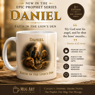 Taza De Café Fe en la guarida de los leones – Daniel 6:22 Escri