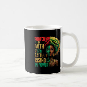 Taza De Café Fe Enraizada Afro Dios Melanina Africana Reina Asc