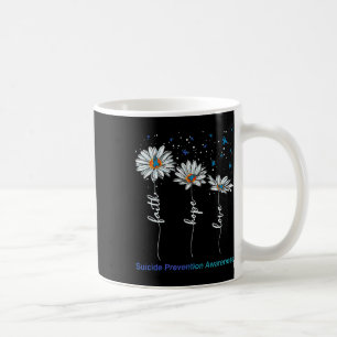 Taza De Café Fe Esperanza Amor Daisy Conciencia de Prevención d