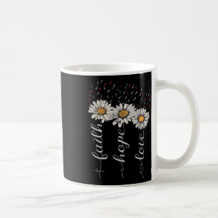 Taza De Café Fe Esperanza Amor En Jesús Cristiano Con Girasol