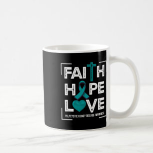 Taza De Café Fe Esperanza Amor Enfermedad Renal Poliquística 