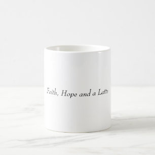 Taza De Café Fe Esperanza y un Latte