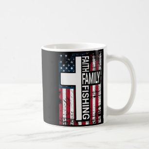 Taza De Café Fe Familia Pesca Cristiano Orgulloso Padre Pescado