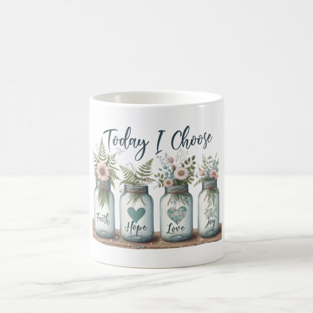 Taza De Café Fe inspiradora Esperanza Amar Jars Joy (Centro)